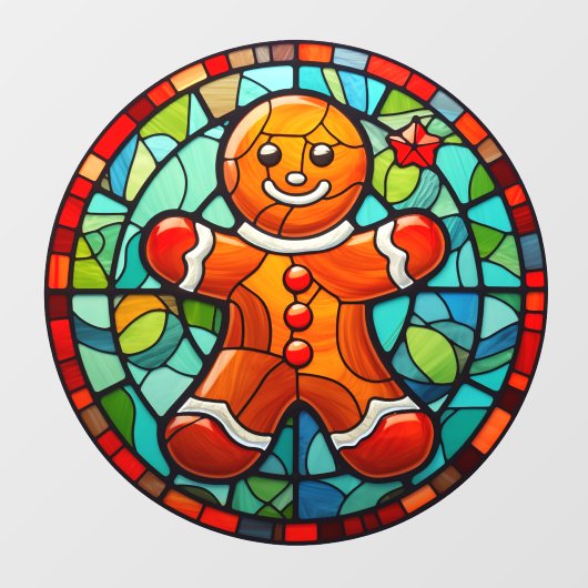 Kerstmis bakken peperkoek man raamsticker (Vel)