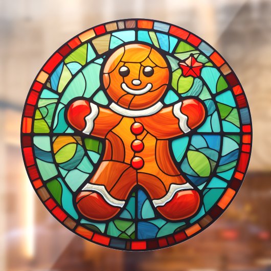 Kerstmis bakken peperkoek man raamsticker (Vel 2)