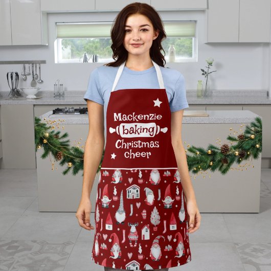 Kerstmis bakken schort