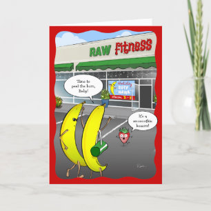 Kerstmis Banaan Grappig Feestdagen Kaart