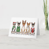Kerstmis Basenjis Kaart (Voorkant)