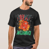 Kerstmis Basketbal Grappig Vrolijk Swishmas Santa T-shirt (Voorkant)