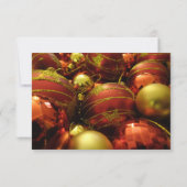 Kerstmis Baubles RSVP Kaartje (Achterkant)