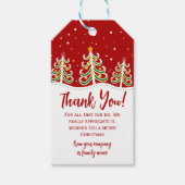 Kerstmis bedankt Bedankt voor waardering Cadeaulabel (Voorkant)