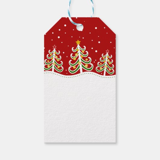 Kerstmis bedankt Bedankt voor waardering Cadeaulabel (Achterkant)