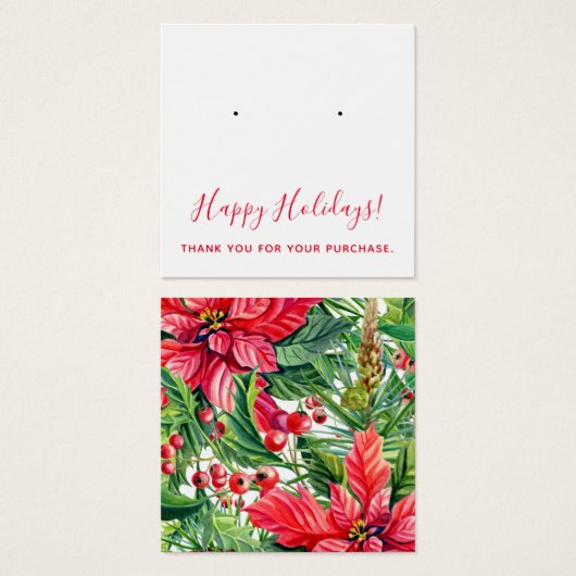 Kerstmis bedankt dat je een DisplayCard verdient Vierkante Visitekaartjes (Voorkant /achterkant)