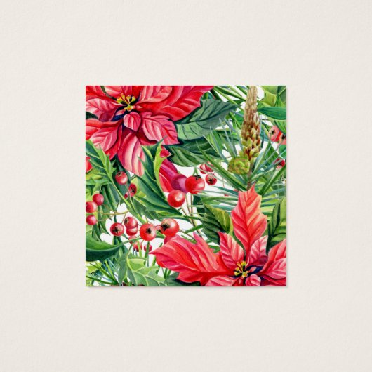 Kerstmis bedankt dat je een DisplayCard verdient Vierkante Visitekaartjes (Achterkant)