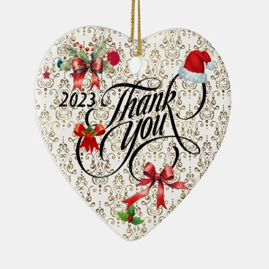 Kerstmis bedankt keramische sieraad keramisch ornament (Rechts)