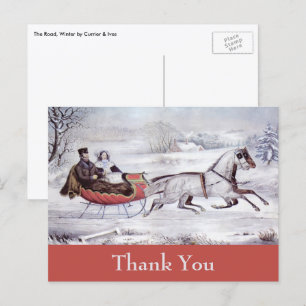 Kerstmis Bedankt Vintage Briefkaart