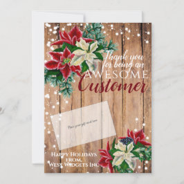 Kerstmis Bedankt voor je cadeaukaarthouder Feestdagenkaart