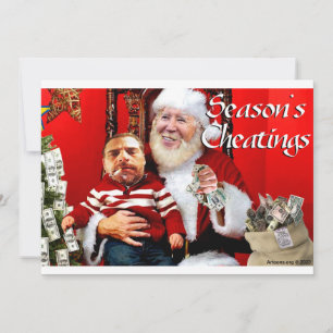 Kerstmis bedrog feestdagenkaart