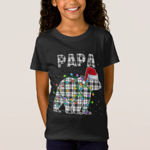 Kerstmis Beer Papa Black White Pset Xmas Matchin T-shirt
