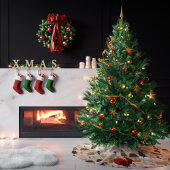 Kerstmis Beer Roze Black Gold Modern Kerstboom Rok