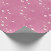 Kerstmis begint in een roze warme roze cadeaupapier (Hoek)