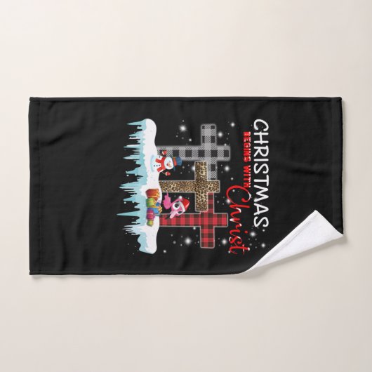 Kerstmis begint met Christus Love Flamingo Handdoek (Handdoek)