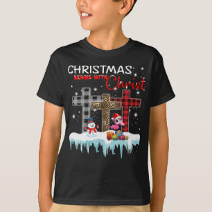 Kerstmis begint met Christus Love Flamingo T-shirt