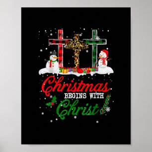 Kerstmis begint met Jezus Leopard Pl Poster
