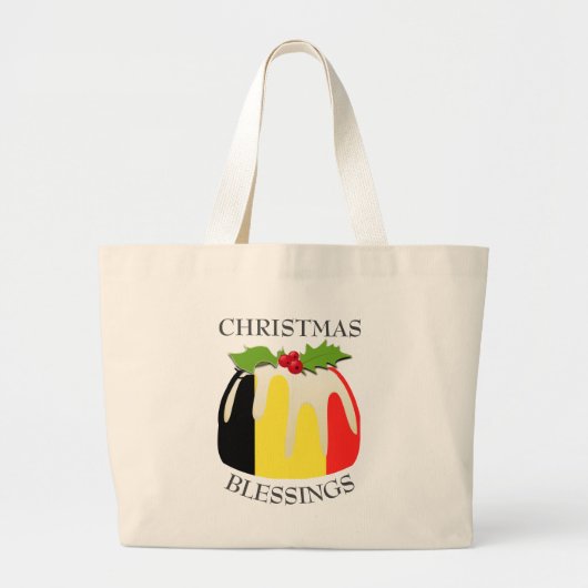 Kerstmis: BELGIUMVLAG Grote Tote Bag (Voorkant)