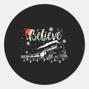 Kerstmis Believe Polar Express Xm Ronde Sticker