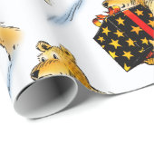 Kerstmis-Beren Cadeaupapier (Rol Hoek)