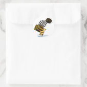 Kerstmis-Beren Ronde Sticker (Tas)