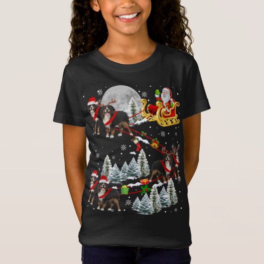 Kerstmis Berner Berg Sledge Kerstmis Sledge Sant T-shirt (Voorkant)