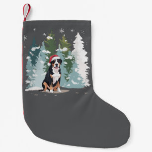 Kerstmis Berner Sennenhond Moeder Puppy Winter Kleine Kerstsok