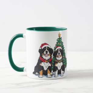 Kerstmis Berner Sennenhonden Mok