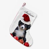 Kerstmis Bernese Mountain Dog Kleine Kerstsok (Voorkant (Hangend))