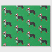Kerstmis Bernese Mountain Holiday Dog Cadeaupapier (Vlak)
