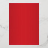 Kerstmis bespaart de datum rood en zilveren olie folie uitnodiging (Achterkant)