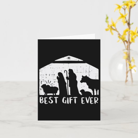 Kerstmis Beste Gift Geboorte Xmas Christelijke Man Kaart (Gele Bloem)