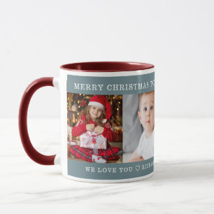 Kerstmis Beste Opa Custom Foto Gift Maroon Mok
