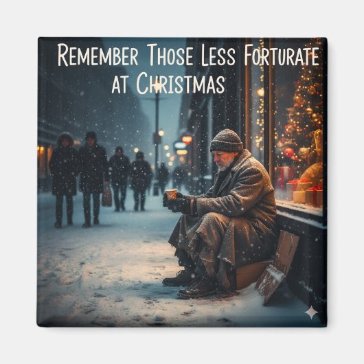 KERSTMIS BETEKENIS PLAATJE HERINNER DE ARMEN MAGNEET (Voorkant)