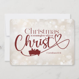 KERSTMIS BETEKENISLOOS ZONDER CHRIST Holiday Kaart