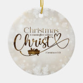 KERSTMIS BETEKENISLOOS ZONDER CHRISTUS Custom Gift Keramisch Ornament (Voorkant)