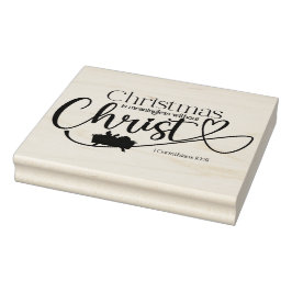 KERSTMIS BETEKENISLOOS ZONDER CHRISTUS HOUTEN 	RUBBERSTEMPEL