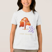 Kerstmis Bidden Tri-Blend Shirt (Voorkant)