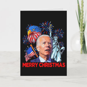 Kerstmis Biden Grappig Joe Biden Verward Xmas Feestdagen Kaart