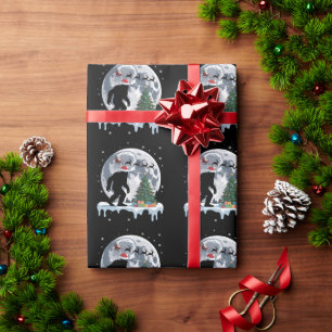 Kerstmis Bigfoot Kerstman Boom Arrenslee Moon Rend Cadeaupapier
