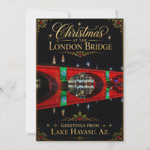 Kerstmis bij de London Bridge Lake Havasu Arizona Feestdagenkaart