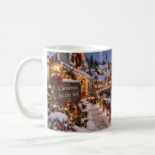 Kerstmis bij de zee mok