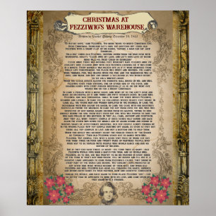 Kerstmis bij Fezzwig's Warehouse Christmas Carol   Poster