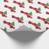 Kerstmis bij ophaalwagen cadeaupapier (Hoek)