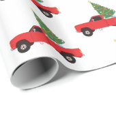 Kerstmis bij ophaalwagen cadeaupapier (Rol Hoek)