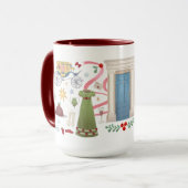 Kerstmis bij Randalls (Maroon 15 oz) Mok (Voorkant links)