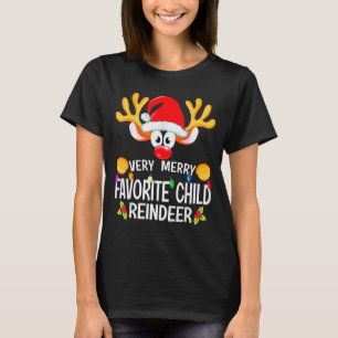 Kerstmis bijpassend zeer vrolijke favoriete kind r t-shirt