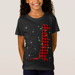 Kerstmis bijpassende familie Buffalo Plaid Meerkat T-shirt