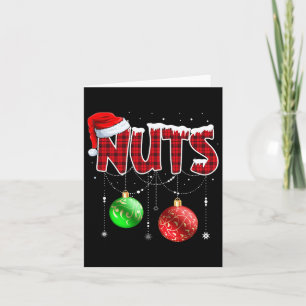 Kerstmis bijpassende paar familie kastanjes 2 kaart