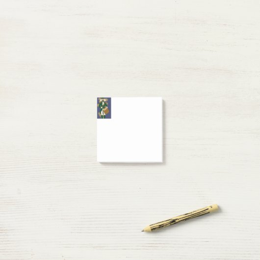 Kerstmis Blauwe Notenkraker Post-it® Notes (Op bureau)
